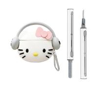 Compatible with AirPods Pro 2 Case with Cleaner Kit, Protective, Supports Wireless Charging Case Cover for AirPod Pro 3 AirPods 3/4 Generation (White, AirPods 4 Case)