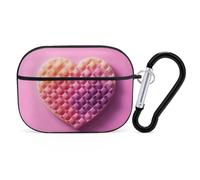 Compatible with Airpods Pro 2nd/1st Generation Case Cover,Colorful Waffles Printed Apple AirPods Pro 2 Case with Carabiner,Drop Protection Scratch And Dust Resistant,Front LED Lights Visible