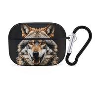 Compatible with Airpods Pro 2nd/1st Generation Case Cover,Hungry Like A Wolf Printed Apple AirPods Pro 2 Case with Carabiner,Drop Protection Scratch And Dust Resistant,Front LED Lights Visible