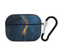 Compatible with Airpods Pro 2nd/1st Generation Case Cover,Image of Matchsticks Printed Apple AirPods Pro 2 Case with Carabiner,Drop Protection Scratch And Dust Resistant,Front LED Lights Visible
