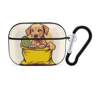 Compatible with Airpods Pro 2nd/1st Generation Case Cover,Yellow Grocery Bag Printed Apple AirPods Pro 2 Case with Carabiner,Drop Protection Scratch And Dust Resistant,Front LED Lights Visible