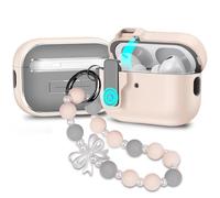 Compatible with AirPods Pro 2nd Generation,1st Gen 2019 Case with Lock, Full Drop Protection Auto Pop-Up Lid Design with Keychain for Girls,Pink Bow