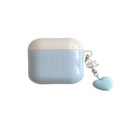 Compatible with AirPods Pro 2nd Generation 2022, Slim Fit Protective Shock-Absorbing PC Cover Headphone Case with Heart Pendant Accessories-Color#2