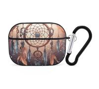 Compatible with AirPods Pro 2nd Generation Case Cover,Native American Dream Catcherprinted PC Hard Shell Shock Protective Cover for Apple AirPods Pro 2 With Keychain Support Wireless Charging
