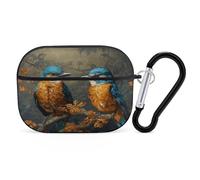 Compatible with AirPods Pro 2nd Generation Case Cover,Sitting on A Branchprinted PC Hard Shell Shock Protective Cover for Apple AirPods Pro 2 With Keychain Support Wireless Charging