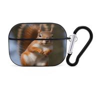Compatible with AirPods Pro 2nd Generation Case Cover,Squirrel Funny Animalprinted PC Hard Shell Shock Protective Cover for Apple AirPods Pro 2 With Keychain Support Wireless Charging