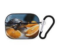 Compatible with AirPods Pro 2nd Generation Case Cover,Turtles Emerging from Orangesprinted PC Hard Shell Shock Protective Cover for Apple AirPods Pro 2 With Keychain Support Wireless Charging