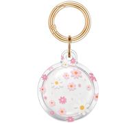 Compatible with AirTag Holder Keychain,Waterproof Protective Case for Apple AirTag 1st & 2nd Gen, Key Chain Ring for Luggage, Handbags, Pets and Keys(Daisy)