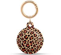 Compatible with AirTag Holder Keychain,Waterproof Protective Case for Apple AirTag 1st & 2nd Gen, Key Chain Ring for Luggage, Handbags, Pets, and Keys(Leopardprint)
