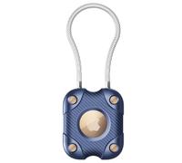 Compatible with AirTag Holder With Wire Cable, Durable Resistant Apple Airtag Keyring Holder Protective Cover for Air Tag, AirTag Case Accessory for Keys, Key Ring,Luggage (Blue)