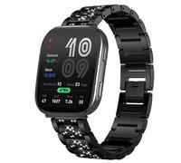 Compatible with Amazfit bip 6 bands, Lamshaw 20mm, 22mm Quick Release Women Jewelry Bling Diamond Metal Dressy Strap Adjustable Replacement Strap Accessories Sports Band Compatible with Amazfit