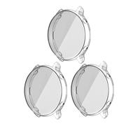 Compatible with Amazfit GTR 2 Case, Giaogor All-Around Protective TPU Bumper Cover Screen Protector Case Cover Compatible with Amazfit GTR 2 Smartwatch (3 pack-Clear+Clear+Clear)