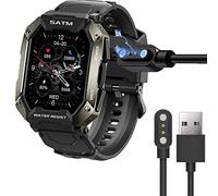 Compatible with AMAZTIM C20 Smartwatch Charger, onetuo Magnetic USB Charging Cable Replacement Charger Compatible for AMAZTIM 1.71" Smart Watch/C20 Military Watch/C16 Military Watch (Black)