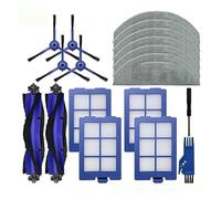 Compatible With Anker Eufy RoboVac X8 Hybrid Vacuum Cleaner Replacement Accessories Main/Side Brush Mop Cloth Hepa Filter Spare Parts (Color : 18pcs-02)