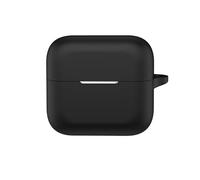 Compatible with Anker Soundcore Aeroclip 2 Headphone Protective Case-Black | Slim Fit Soft Silicone Shock-Absorbing Earphone Cover Accessories with Keychain