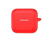 Compatible with Anker Soundcore Aeroclip 2 Headphone Protective Case-Red | Slim Fit Soft Silicone Shock-Absorbing Earphone Cover Accessories with Keychain