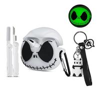 Compatible with Apple AirPods Pro 2nd/1st Generation Case Cover with Cleaner kit and Cute Keychain, Glow in The Dark Funny Anime Cool Soft Silicone Protective Skin Case for Airpod Pro and Pro 2