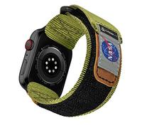 Compatible With Apple Watch Band, NASA Licensed Rugged Nylon Leather Sports Strap With Woven Loop Design For iWatch 38mm/40mm/41mm, Tough Tactical Replacement Band For Series 7/6/5/4/3/2/1/SE