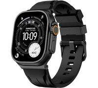 Compatible With Apple Watch Strap 44/45/46/49mm Silicone Band for iWatch Ultra 3/2 Series 11/10, Sport Strap for i Watch Serie 9/8/7/6/5/4/SE 3/2 Replacement Watchband (Obsidian Black)