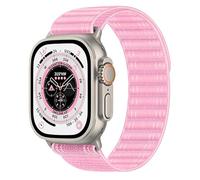 Compatible with Apple Watch Strap 46/45/44/42/41/40/49 mm, Braided Watch Strap Velcro Strap for iWatch Series 10 9 8 7 6 5 4/SE 2/Ultra 2, Fabric Sports Band for iPhone Watch, 38/40/41/42mm, Nylon, No