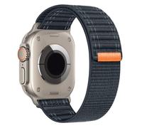 Compatible with Apple Watch Strap 46mm 45mm 44mm 49mm Men, Braided Sport Loop Band for IWatch Series 10 9 8 7 6 5 4 3/SE 2/Ultra 2, Breatheable Nylon Fabric Strap Midnight Blue
