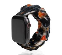 Compatible with Apple Watch Stretchy Band 38mm 40mm 42mm 44mm Women Men,Japan Fancy Carp Fishes Printed Polyester Elastic Replacement Straps for IWatch Series 5 4 3 2 1