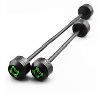 Compatible With Aprilia For RSV-4R 2010 2011 2012 2013 2014 2015 2016 Motorcycle Crash Rear Front Axle Fork Crash Sliders Protection Wheel Hub Motorcycle Axle Slider(Green)