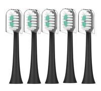Compatible with AquaSonic Icon Electric Toothbrush Replacement Toothbrush Heads,for AquaSonic Icon Electric Toothbrush,with Dust Cover,10 Pack (Onyx-5Pack, Medium)