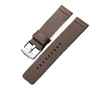 Compatible With Armani Watch Strap AR1970 / 1918 11243 2447 Compatible With Citizen Compatible With CK Leather Men's Black Brown Band 18mm 20mm 22mm(Brown-silver,22mm)