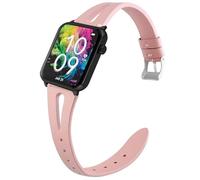 Compatible with Armitron Matrix Smartwatch bands, 20mm, 22mm Quick Release Slim Vintage Leather Strap Replacement Compatible with Armitron Connect Matrix, Link, Lunar, Boom, Eclipse Smartwatch (Pink