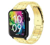 Compatible with Armitron Matrix Smartwatch bands, 20mm, 22mm Quick Release Stainless Steel Metal Replacement Straps Compatible with Armitron Connect Matrix, Link, Lunar, Boom, Eclipse Smartwatch (Gold