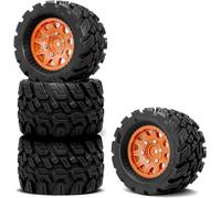 Compatible With Arrma For Granite For Axial For RC Truck Buggy Wheels 12mm/14mm Hex For 1/10 Scale RC Truck Tires RC Tyre Set