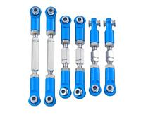 Compatible With ARRMA For MOJAVE For BLX For DESERT For RTR 1/8 RC Trucks Car Parts Aluminum Alloy Steering Link Rod Set RC Car Linkage(Blue)