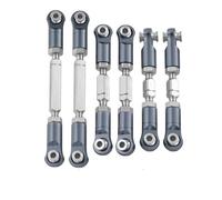 Compatible With ARRMA For MOJAVE For BLX For DESERT RTR 1/8 RC Trucks Car Parts Aluminum Alloy Steering Link Rod Set RC Car Linkage(Grey)