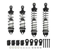 Compatible With Arrma For Mojave For Outcast For Typhon 1/7 1/8 Rc Car Accessories Parts 4 Pcs Front Rear Shock Absorber Damper RC Car Shocks Absorber(Black)