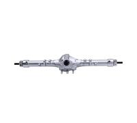 Compatible With Axial 90046 1/10 RC Crawler Car Upgrade Parts CNC Aluminum Front Rear Straight Complete Axles Set RC Front and Rear Axle(Silver,Rear)