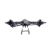 Compatible With Axial 90046 1/10 RC Crawler Car Upgrade Parts CNC Aluminum Front Rear Straight Complete Axles Set RC Front and Rear Axle(Grey,Front)