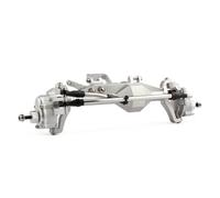 Compatible With Axial For Capra For SCX10 III RC Car Cheater Rigs Aluminum Offset Portal Axle With Servo Mount Upgrade Parts RC Front Rear Axle(Silver,Front)