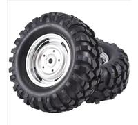 Compatible With Axial For SCX10 For HSP For Redcat For Traxxas 1/10 RC Crawler Car Parts 4Pcs 96Mm 1.9 Inch Rubber Wheel Rim Tire Deadlock RC Accessories(White)
