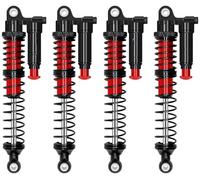Compatible With Axial For SCX10 For TRX4 For TRX6 D90 1/10 RC Crawler Car Upgrade Parts 100mm Adjustable Piggyback Shock Absorber Damper Rc car shock absorber(Red)