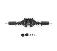 Compatible With Axial For SCX10 II 90046 90047 RC Crawler Truck Aluminum Alloy Front Rear Axle RC Bridge Axle RC Spare Parts RC Front Rear Axle(Black,Rear)