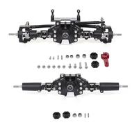 Compatible With Axial For SCX10 II 90046 90047 RC Crawler Truck Aluminum Alloy Front Rear Axle RC Bridge Axle RC Spare Parts RC Front Rear Axle(Black)