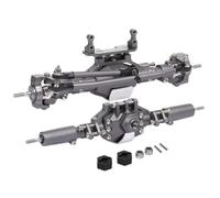 Compatible With Axial For SCX10 II 90046 90047 RC Crawler Truck Aluminum Alloy Front Rear Axle RC Bridge Axle RC Spare Parts RC Front Rear Axle(Grey)