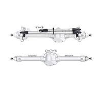 Compatible With Axial For SCX10 II For Vanquish VS4-10 1/10 RC Crawler For Chassis Parts CNC Aluminum Offset Straight Axle Set RC Front Rear Axle(Silver,Front and Rear)