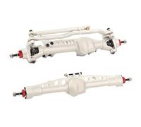Compatible With Axial For SCX10 III 1/10 RC Crawler Car Parts Upgrade Axles 2pcs Aluminum Front Rear Straight Axle Set RC Front Rear Axle(Silver)