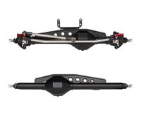 Compatible With Axial For Spawn RR10 For Bomber 90018 SMT10 For Capra For Buggy 1/10 RC Crawler Aluminum Alloy Front And Rear Axle Set RC Front Rear Axle(Black,Front and Rear)