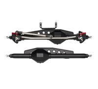 Compatible With Axial For Spawn RR10 For Bomber 90018 SMT10 For Capra For Buggy For Rock For Racer Roll Cage DIY Aluminum Front Rear Axle RC Front Rear Axle(Black,Front and Rear)