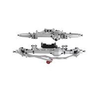 Compatible With Axial For WRAITH For Rock For Racer 90018 90045 RR10 90048 90053 1/10 RC Crawler Complete Aluminum Alloy Front Rear Axle RC Front Rear Axle(Silver)
