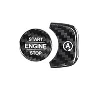 Compatible with Benz for GLE GLE53 GLE63 2020-2024 Car Switch Carbon Fiber Start Stop Engine Button Stickers Auto Accessories Interior Button Overlays