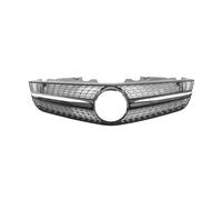 Compatible With Benz For R230 For SL-Class 2009-2012 For SL600 Front Racing Grille Upper Bumper Hood Mesh Grid Black Silver Front Bumper Grille